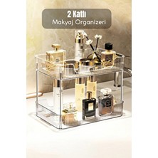 Metsar Home 2 Katlı Çok Amaçlı Makyaj Organizeri - Takı Düzenleyici Banyo Rafı Şampuanlık