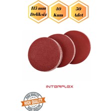 Interflex 50 Adet 40 Kum Deliksiz 115 mm Cırt Zımpara Kağıdı El Zımparaları Avuç Içi Spiral Taşlama