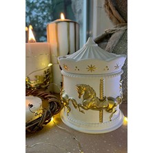 Candle Atlı Karınca Gold Detaylı Carousel Dekoratif Takı Kutusu Boş Kutu