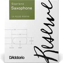 D'addario DIR1025 Reserve Soprano Saksafon Kamışı No: 2.5 (Orta Seviye/eğitim) - 10'lu Paket | Dosyalı Kesim, Esnek Cevap ve Profesyonel Kontrol