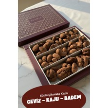 Farmio Hediyelik Çikolata Kaplı Kuruyemiş 350GR – Kaju, Badem, Ceviz - Sütlü Çikolata Kaplı Kakaolu Draje
