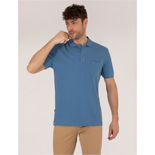 Pierre Cardin Koyu Mavi Regular Fit Polo Yaka Basic Tişört 50262659-VR032