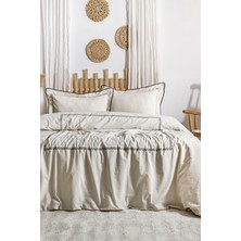 Elart Sahra Nevresim Takımı Çift Kişilik Lastikli Çarşaf %100 Pamuk Nakışlı (200X220 Cm) Mavi