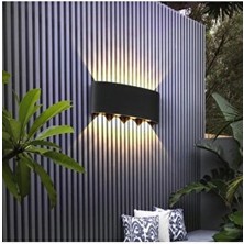 Cata 15 W Iki Yönlü LED Duvar Aplik - Gün Işığı (3000K)  - Siyah - IP44 - CT-8013G