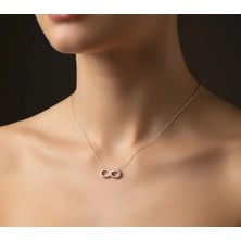 G&A Jewels 925 Ayar Gümüş Pırlanta Taşlı Sonsuzluk Kolye