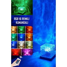 Hk Gift Shop Kristal Kuzey Işıkları 16 Renkli Projektör Gece Lambası