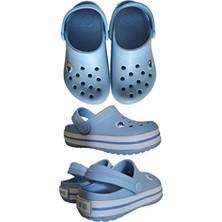 Famele's Cross 214 Anatomik Bebe Mavisi Eva Plaj Deniz Günlük Çocuk Terlik