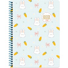 Keskin Color Keskin 16.5 x 22.5 Kareli Karton Kapak Kawaii Defter - Tavşan
