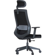 Sempre Suns Fileli Çalışma Koltuğu | Ayarlanabilir Başlıklı, Bel Destekli, Hareketli Kollu Ofis & Ev Sandalyesi