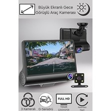 Poscam Uniywell Full HD 1080P Araç İçi Kamera Seti - 4.0" Geniş Ekran, 170° Geniş Açı, G-Sensör, WDR Gece Görüşü ve Arka Görüş Kamerası Dahil
