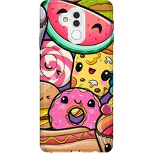 Lelia Huawei Mate 20 Lite Uyumlu Baskılı Şeffaf Telefon Kılıfı | Koleksiyon: Snacktoon Delight