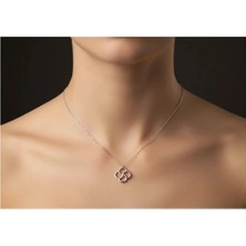 G&A Jewels Pırlantalı 4 Yapraklı Yonca 925 Ayar Gümüş Kolye