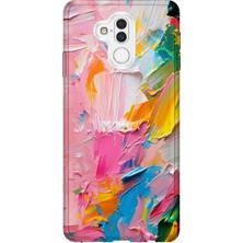 Lelia Huawei Mate 20 Lite Uyumlu Baskılı Şeffaf Telefon Kılıfı | Koleksiyon: Pastelbloom Soft Series