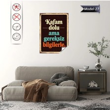 Akıllı Kağıt Statik Tutunma Özellikli Tablo - Poster Mizah (Model -27)