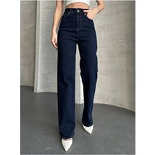 Bees Jeans Camelia Gold Ikon 90's Koyu Mavi Lacivert Süper Extra Yüksek Bel Palazzo Salaş Jean Pantolon