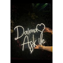 Daima Aşk ile Yazılı Neon LED