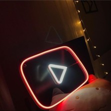 Kadem Youtube Neon LED Dekoratif Duvar Aydınlatması Neon Duvar Yazısı Sihirli LED