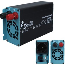 Orbus ORB600M Dc 12V - 220V Ac 600W/1200W Modified Sinus Sine Wave Inverter