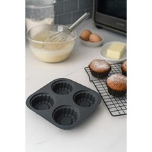 Silicorner 4'lü Silikon Airfryer Muffin Kek Kalıbı