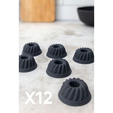 Silicorner 12 Parça Silikon Airfryer Cup Cake, Muffin Kek Kalıbı