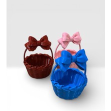 3D Tasarım Fiyonk Detaylı Mini Sepetler (3lü)
