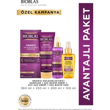 Bioblas Keratin Kolajen Saç Bakım Yağı + Saç Bakım Şampuanı + Sıvı Saç Kremi + Saç Bakım Kremi