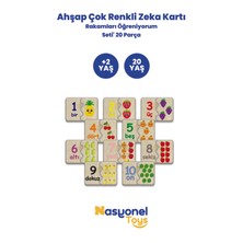 Nasyonel Toys Eğitici Ahşap Zeka Kartları 20 Parça – Sayıları Öğreniyorum +2 Yaş –