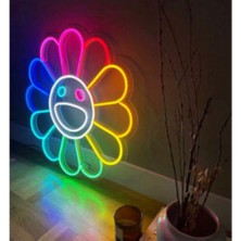 Takashi Murakami Neon LED Aydınlatma Gece Lambası Işıklı Duvar Dekor