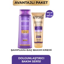 Restorex Kolajen & Biotin Dolgunlaştırıcı Şampuan 500 ml + Saç Bakım Kremi 250 ml
