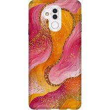 Lelia Huawei Mate 20 Lite Uyumlu Baskılı Şeffaf Telefon Kılıfı | Koleksiyon: Colorwave Flux