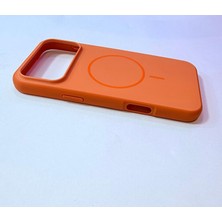 iphone 17 Pro Max Silikon Turuncu Magsafe Destekli Ince Kılıf