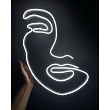 Beyaz Pablo Picasso Tasarımı Neon LED Duvar Tabela Pleksi