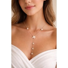 Yıldız Uzun Gold Renk Kolye