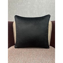 Fabricland Ithal Ipek Kadife Siyah Renk Kırlent Kılıfı 43X43CM