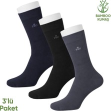 Savage Bambu Erkek Soket Çorap - 3 Çift - Dikişsiz - Biga - 17619 - Set 1