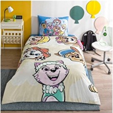 Taç Lisanslı Paw Patrol Cloud Tek Kişilik Pamuk Nevresim Takımı