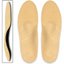 İpekbazaar Hakiki Deri Ortopedik Iç Tabanlık | Bitkisel Tabaklanmış, Ark & Kemer Destekli, Koku ve Ter Önleyici