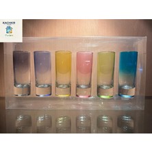 Kachkırhome Kahve Yanı Bardağı 6 Farklı Renk Tekila Bardağı Shot Bardağı Likör Bardağı