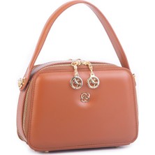 Nas Bag Kadın Mini El ve Çapraz Çanta Taba (En:20 Boy :15)
