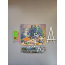 Liva Craft Cardboard Boncuk Işleme Kiti - Porselenler 21 x 25 cm