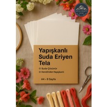 Liva Craft Yapışkanlı Suda Eriyen Tela - A4 x 9 Sayfa