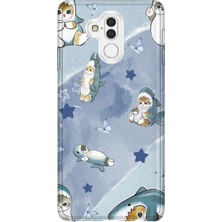 Lelia Huawei Mate 20 Lite Uyumlu Baskılı Şeffaf Telefon Kılıfı | Koleksiyon: Cute Animals