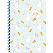 Keskin Color Keskin A4 Kareli Karton Kapak Kawaii Defter - Tavşan