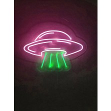 Ufo Neon LED Tabela Neon Yazı Neon Dekoratif Duvar Aydınlatması