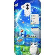 Lelia Huawei Mate 20 Lite Uyumlu Baskılı Şeffaf Telefon Kılıfı | Koleksiyon: Aeroglass Mirage