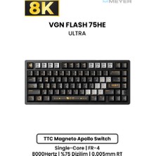 Meyer Gaming Vgn Flash 75HE Ultra Alüminyum Hall Effect Rapid Trigger Mekanik Klavye