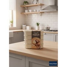 8’li Çizgili Dikdörtgen Saklama Kabı Seti – Plastik Kapaklı | Dondurucu Uyumlu | 8 x 100 ml