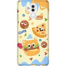 Lelia Huawei Mate 20 Lite Uyumlu Baskılı Şeffaf Telefon Kılıfı | Koleksiyon: Snacktoon Delight