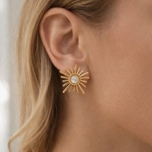 Çelik Güneş Küpe