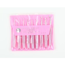 Liva Craft 9'lu Tığ Seti - Kristal Pembe Desenli